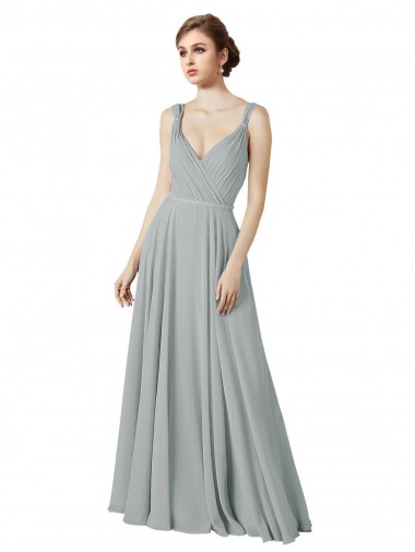 Cheap Figure Flattering Chiffon Bridesmaid Dress with Beaded Detail