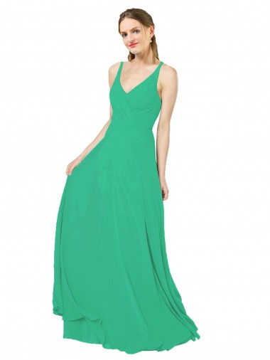 Cheap Classic Chiffon Bridesmaid Dress with Lace-Up Back