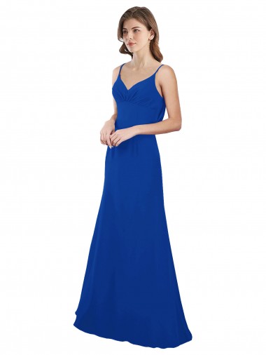 Cheap Softly Flared Chiffon Bridesmaid Dress with Sweetheart Neckline