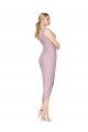 Cocktail Length High Low Mermaid Chiffon Wrapped Bridesmaid Dress
