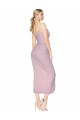 Short Knee Length Chiffon Wrap Bridesmaid Dress with Straps