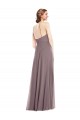 Diamond Halter Maxi Bridesmaid Dress with Front Slit