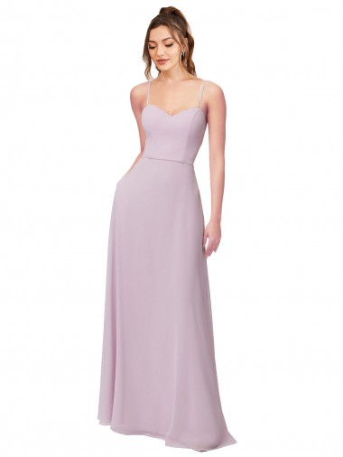 Cheap Sweetheart Tie-Back Chiffon Bridesmaid Dress
