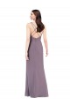 Simple Floor-Length Chiffon Bridesmaid Dress with Criss-Cross Back