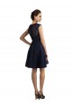 Short V-Neck Lace Bridesmaid Dress with Illusion Back