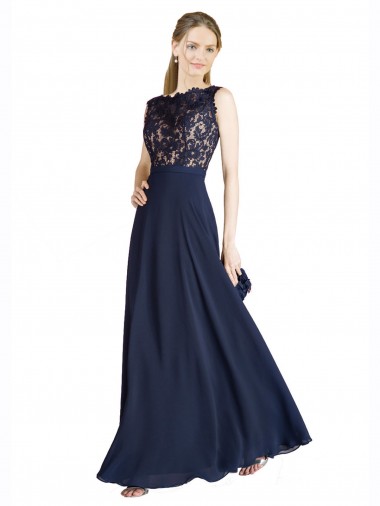 Cheap Bateaux Neckline A-Line Lace Bridesmaid Dress with Top Nude Layer