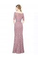 Short Sleeves Crop Top Mermaid Lace Bridesmaid Dress