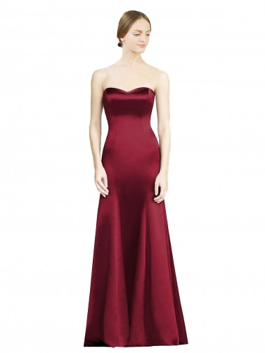 Cheap Sweetheart Neckline Bridemaid Dress with Hips Seamed Detail