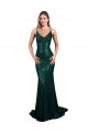 Fishtail Shaped V-Neck Open Back Long Sequin Bridesmaid Dress