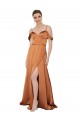 Silky Satin Bridesmaid Dress with Bustier Bodice
