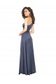Draped Silky Satin Bridesmaid Dress with Tied Waist