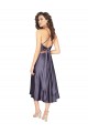 Midi Silky Satin Dress with Open Tied Back