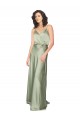Silky Satin Bridesmaid Dress with Tied Waist