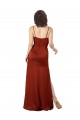 Floor-Length Silky Satin Bridesmaid Dress with Skirt Slit
