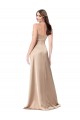 Silky Satin Bridesmaid Dress with Draped Surplice Bodice