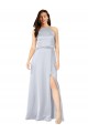 Halter Neck Silky Satin Bridesmaid Dress with Strappy Back