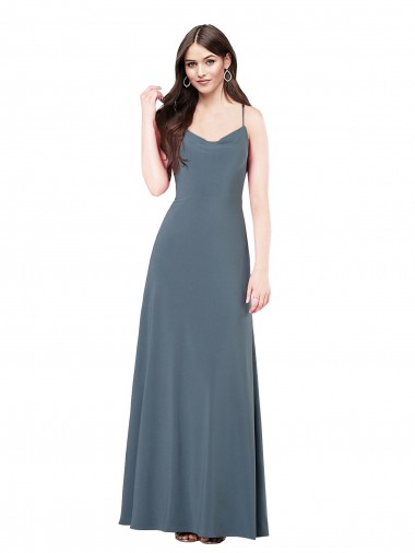 Cheap Classic Spandex Bridesmaid Dress with Scoop Neckline