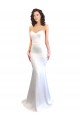 Sweetheart Strapless High Neck Long Crepe Bridesmaid Dress