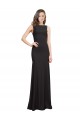 Sleeveless Bateau Neckline Crepe Bridesmaid Dress with Twist Back