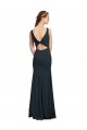Sleeveless Bateau Neckline Crepe Bridesmaid Dress with Twist Back