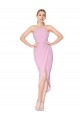 Halter Neck Short Knee Length Crepe Mermaid Bridesmaid Dress
