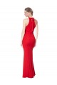 Halter Neck Keyhole Back Sleeveless Crepe Maxi Bridesmaid Dress