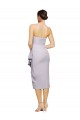 Short Cocktail Length Strapless Crepe Bridesmaid Dress with Ruffles