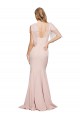 Double Bow Full Length Sweetheart Crepe Bridesmaid Dress with Tulle Overlay