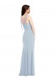 Bustier Style Crepe Bridesmaid Dress with Bow Straps