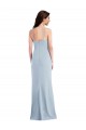 Flattering Crepe Trumpet Maxi Bridesmaid Dress with Front Slit