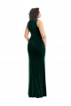 Square Neck Long Velvet Maxi Bridesmaid Dress